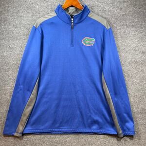 Fanatics Florida Gators 1/4 Zip Fleece Pullover Men's XL Blue/Gray NCAA Football